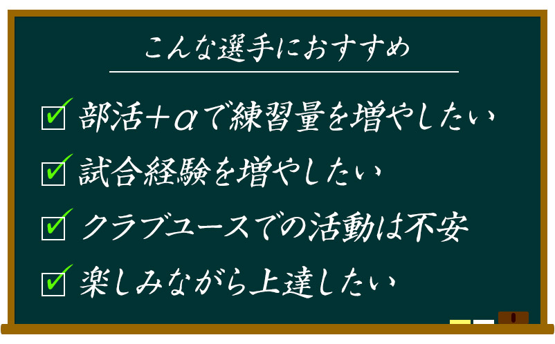こんな選手におすすめ